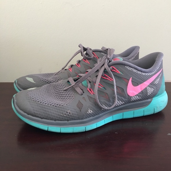 teal and pink nikes